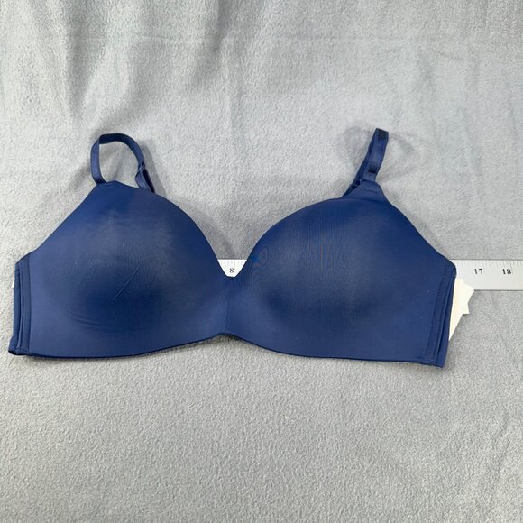 Auden Women's Sz 38C Nursing Bra Lightly Lined Wireless Two Way Straps Blue New - Picture 8 of 14